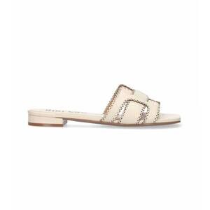 NEW BIBI LOU women's holly flat sandal in off white
